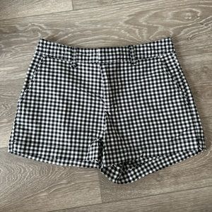Gap Gingham Black and White Shorts
